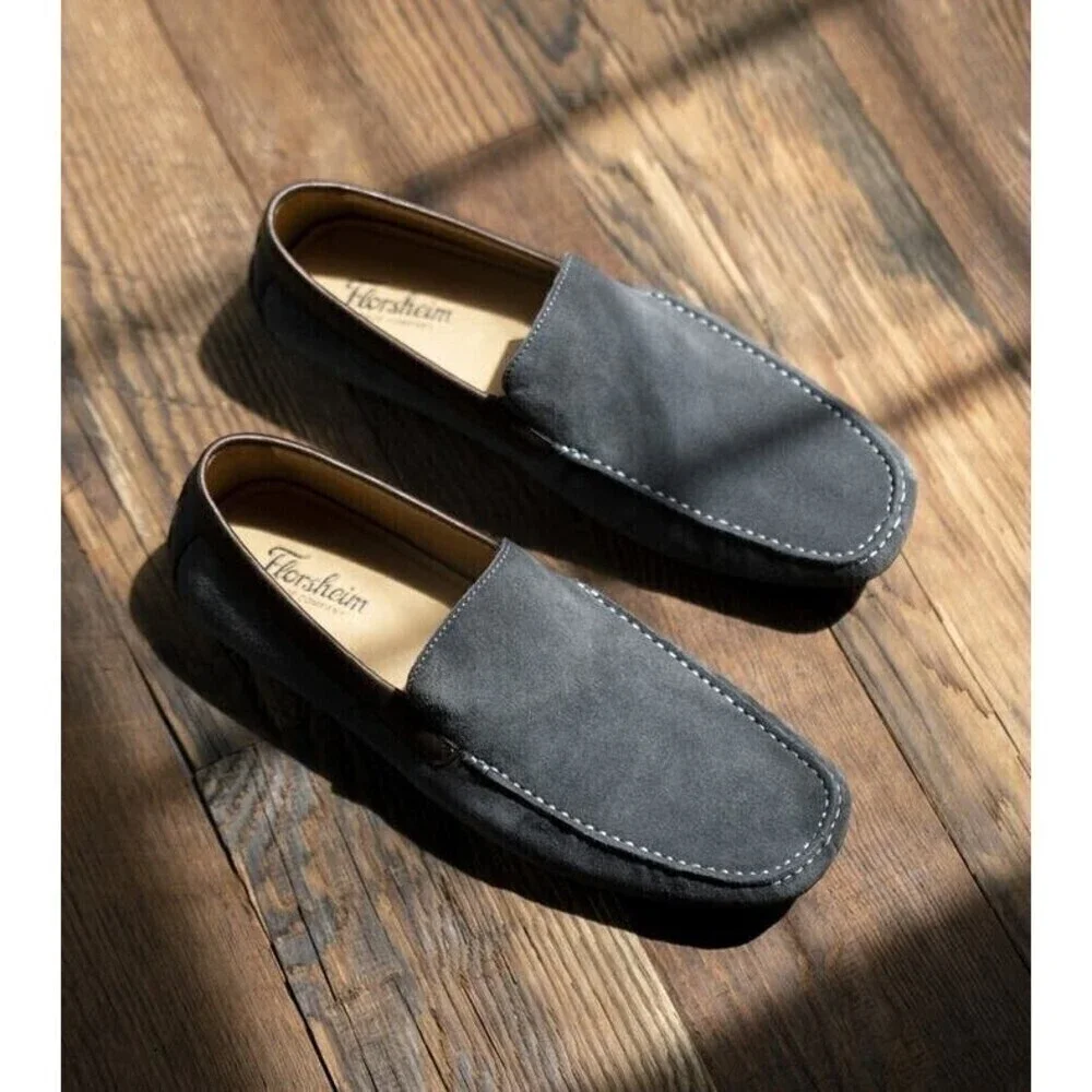 Florsheim Talladega Venetian Men’s Gray Loafer Suede‎ Shoes Size 13M EEUC luxury